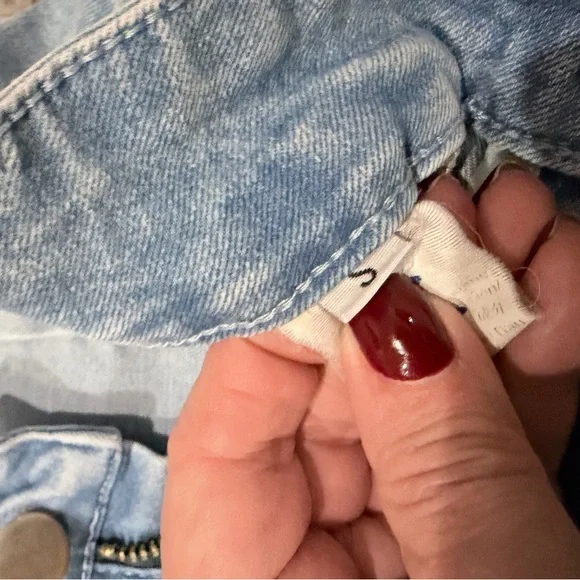 Juniors Blue Denim Cargo Mini Skirt - Picture 9 of 14